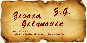 Života Gilanović vizit kartica